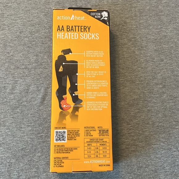 NWT Action Heat unisex heated socks - Picture 2 of 5